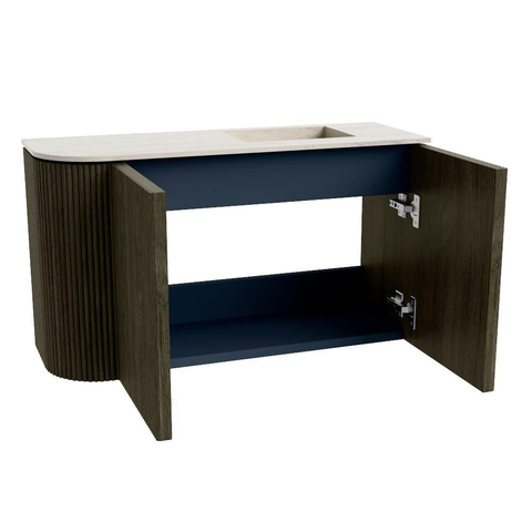 Mondiaz JOYA-DLUX 71.6cm toiletmeubel - ronding links kleur Shadow - Wastafel FAYE positie Rechts 1 kraangat kleur Meli. SW1424910