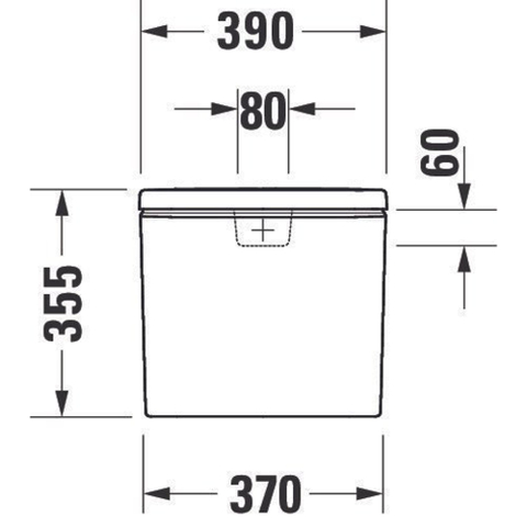 Duravit No.1 Durastyle reservoir - dualflush - 390x355x170mm - met binnenwerk - wit glans SW527840