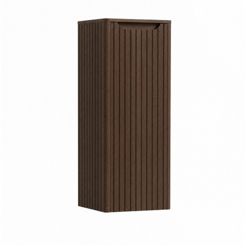 H&R Badmeubelen Juice Halfhoge kast - 40x35x100cm - met ronde hoeken - 3D-front - 1 deur - linksdraaiend - coffee SW1488590