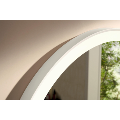 Hansgrohe Xarita Lite S Miroir - 70cm - rond - éclairage led - interrupteur mural - blanc mat SW1165021