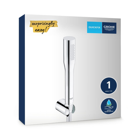 GROHE Vitalio Get Stick Set de douchette à main - 1 jet - barre - avec support - flexible lisse - 150cm - chrome 4357681