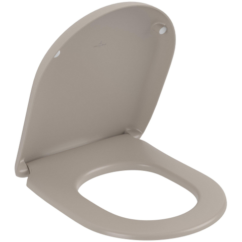 Villeroy & Boch Antao Closetzitting - met automatische sluitfunctie (SoftClosing) - met afneembare zitting (QuickRelease) - softclose - mat almond (beige) SW917873