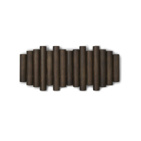 Umbra Picket handdoekhaak 38x17x4cm Dennenhout Verouderd walnoot TWEEDEKANS OUT14475