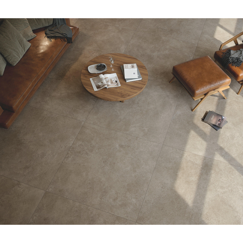 ÉCHANTILLON Terravito Elzino carreau mural et de sol - 80x80cm - rectifié - Aspect pierre naturelle - Grey mat (gris) SW1221620