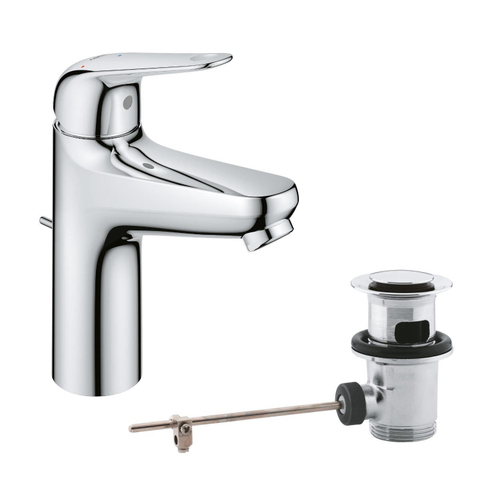 Grohe Swift QuickFix Mitigeur lavabo - M size - avec tirette - chrome SW1109330
