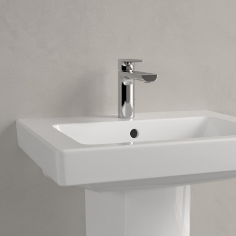 Villeroy & Boch Subway 2.0 wastafel - 55x47cm - 1 kraangat - met overloop CeramicPlus - White Alpine (glans wit) 1024089