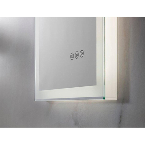 Crosswater Dune Spiegel - 40x60x3.4cm - met direct dimbaar LED verlichting 3000K tot 6200K - aluminium (zilver) SW487186