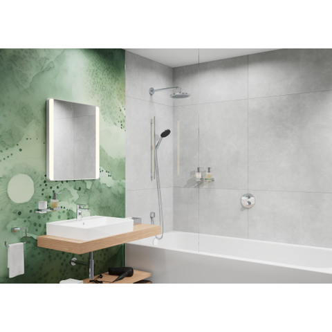 Hansgrohe Fixfit Muuraansluitbocht S - kunststof met terugslagklep - hoogglans chroom 0605347