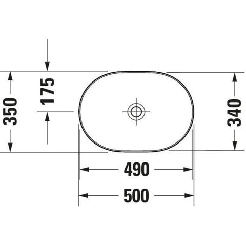 Duravit Luv Opzetwastafel - 50x35cm ovaal - zonder kraangat - zonder overloop wit - glans wit SW472316