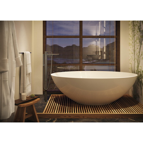Hansgrohe Metropol Afbouwdeel - voor vrijstaande badkraan vloermontage - met omstel - met voorsprong vaste uitloop 23.5cm - geborsteld zwart chroom SW297548