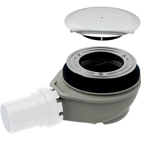 Geberit douchebakafvoer - met deksel - 90mm - hoogglans chroom SW203578