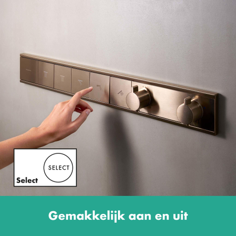 Hansgrohe Rainselect Thermostaat - inbouw - voor 5 functies - geborsteld brons SW918041