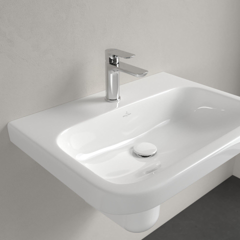 Villeroy & Boch Architectura wastafel - 65x47cm - met kraangat - zonder overloop - White Alpine (glans wit) 1025252