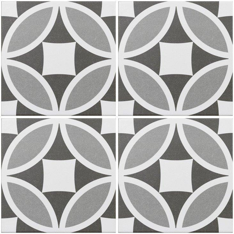 Kerabo carreaux de sol et de mur olympia gris 20x20 cm aspect portugais gris mat SW419857