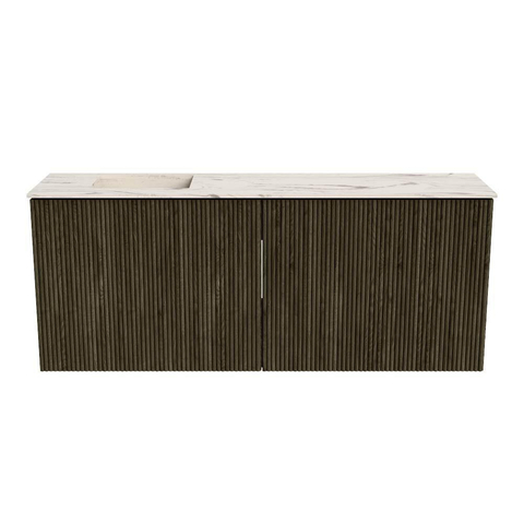 Mondiaz JOYA-DLUX 100cm meuble de salle de bains - couleur Shadow - Vasque FAYE position Gauche 1 trou de robinet couleur Nata. SW1424968
