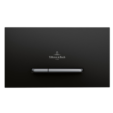 Villeroy & Boch Viconnect Bouton de commande E300 DF 25.3x14.5cm matière synthétique noir/chrome mat SW106658