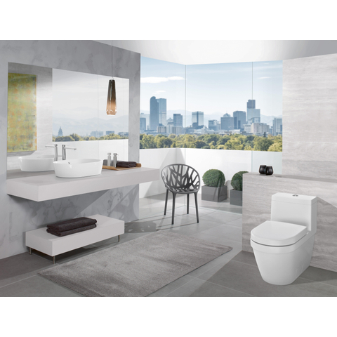 Villeroy & Boch Architectura waskom 60x40x15.5cm Ovaal met overloopgat Wit Alpin glans Ceramic+ SW762341