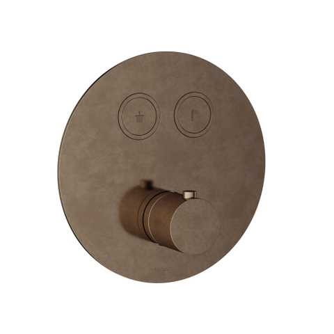 Hotbath Cobber Afbouwdeel inbouwthermostaat - met 2 pushbuttons - aged brass - verweerd messing verouderd goud SW229991