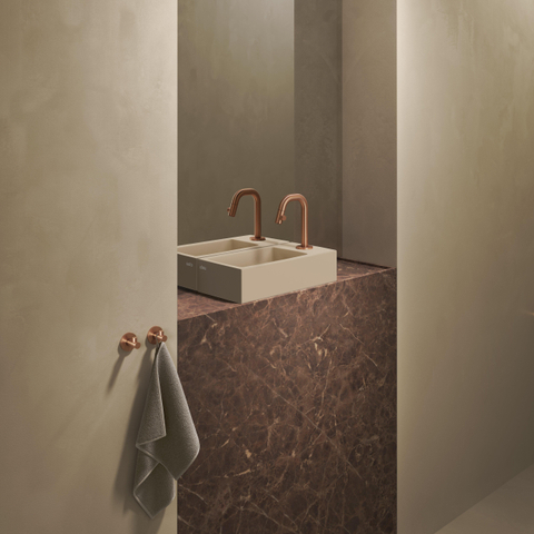 Clou Flush 3 fontein 36x18cm met kraangat rechts mat mosterd keram SW795724