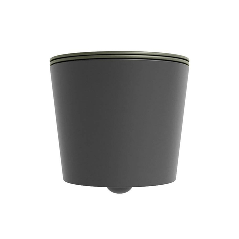 Mondiaz LAVIE hangtoilet – spoelrandloos – 36 x 53 cm – met softclose zitting – Dark grey (grijs), zitting Army (groen) SW1208570