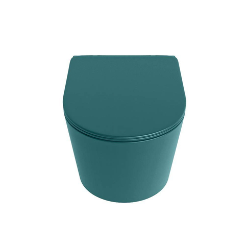 Mondiaz LAVIE WC suspendu – sans bride – 36 x 53 cm – avec abattant softclose – Smag (vert) SW1208720