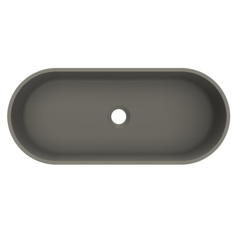 Arcqua Case vasque à poser - ovale - 60x26cm - quartz gris mat SW1209155