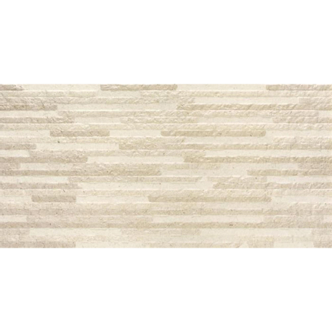 SAMPLE Baldocer Cerámica Carrelage mural Syrma Bone Decor - rectifié - aspect béton - Beige mat SW736269