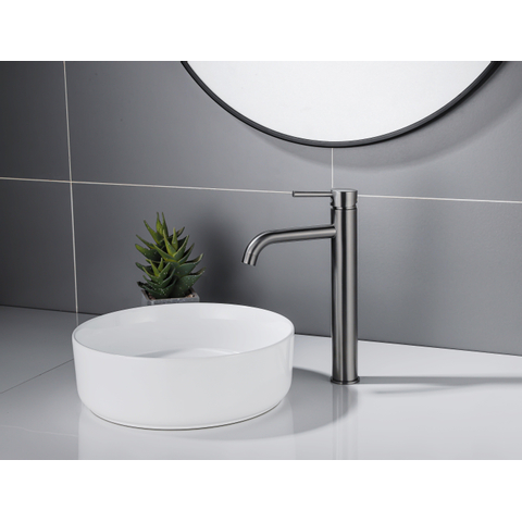 Fortifura Calvi Mitigeur lavabo rehaussé 33.1cm Gun metal SW766541