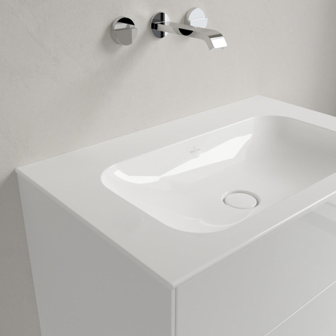 Villeroy & Boch finion meubelwastafel - 80x50cm - zonder kraangat - zonder overloop CeramicPlus - White Alpine (glans wit) SW209387