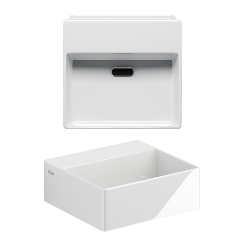 Clou Flush lave-mains - 28x27x10cm - sans trou robinet - sans trop-plein - blanc brillant SW106234