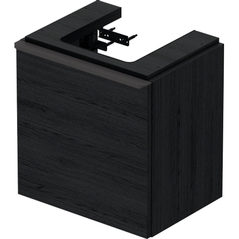 Duravit D-Neo wastafelonderkast 43.4x44x32.2cm Linksdraaiend 1 deur Eiken (zwart) Mat SW640595