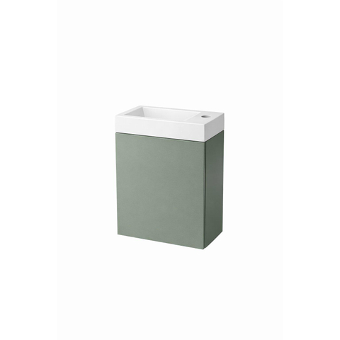 Nemo Durma Fonteinkastset - 40x20x50cm - 1 deur - rechts - 1 kraangat - rechts - Sage green SW1580332