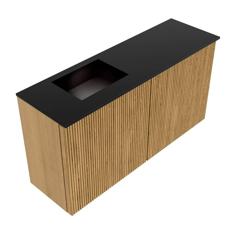 Mondiaz JOYA 80cm meuble de toilette - couleur Chêne - Vasque FAYE position Gauche 1 trou de robinet couleur Urban SW1421186