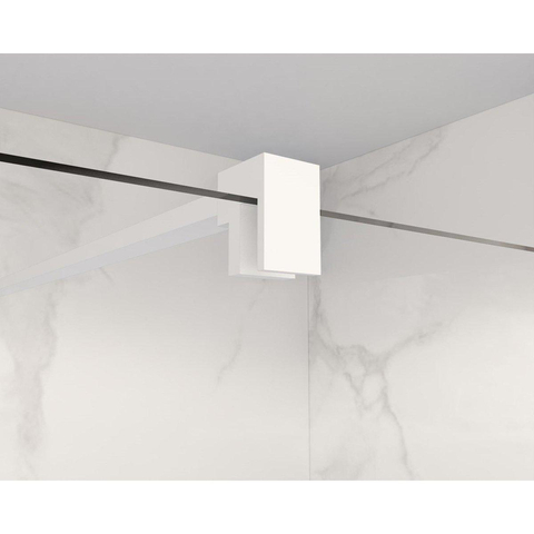 Fortifura Galeria inloopdouche verlengde stabilisatiestang 200cm los inclusief bevestigingsmaterialen - mat wit SW927768