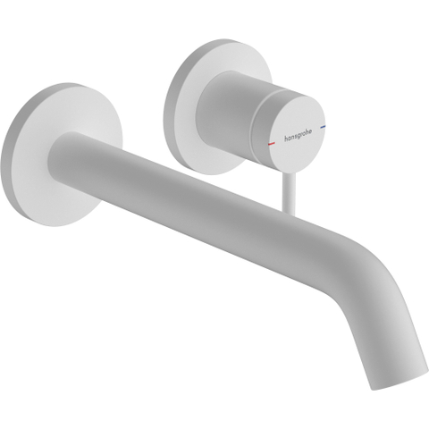 Hansgrohe Tecturis S Mitigeur lavabo encastré - mitigeur - rond - monocommande - bec 22.5 cm - blanc mat SW918644