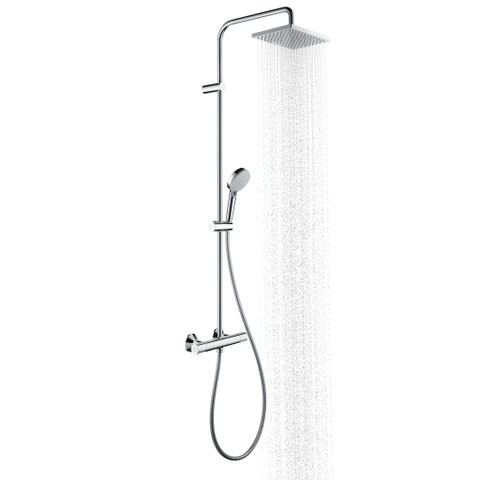 Hansgrohe Vernis Shape Showerpipe - 230 - 1jet - met douche - thermostaat - mat zwart SW647132