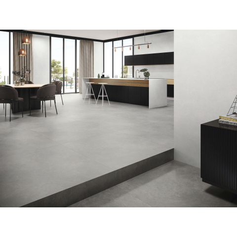 Terravito Velaro carreau mural - 5x60cm - Rectangulaire - 9mm - rectifié - effet béton - Glaciar SW159301
