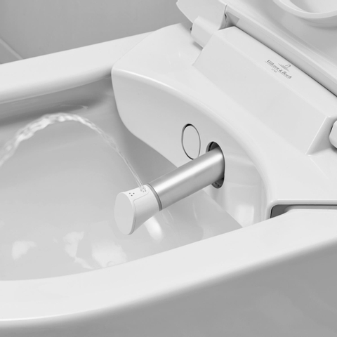 Villeroy & Boch Viclean douche wc - 60cm - spoelrandloos pure CeramicPlus - mat zwart SW917919