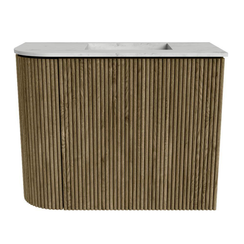 Mondiaz JOYA-DLUX Meuble de toilette 51,6cm - arrondi gauche couleur Dusk - Vasque FAYE position Droite Sans trou de robinet couleur Opalo. SW1423319