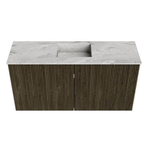 Mondiaz JOYA-DLUX Meuble de salle de bains 80cm - couleur Shadow - Vasque FAYE position Milieu 1 trou de robinet couleur Glace. SW1426213