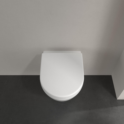 Villeroy & Boch Subway 2.0 wandcloset - diepspoel - compact Randloos DirectFlush - 35.5x48cm CeramicPlus - White Alpine (glans wit) 1025457