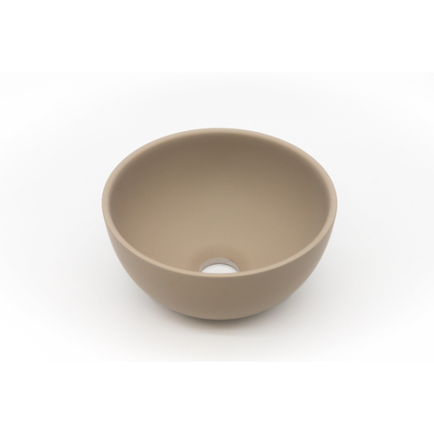 Zeza Element Waskom - 25x25x12cm - solid surface - mat beige OUTLETSTORE STORE42809