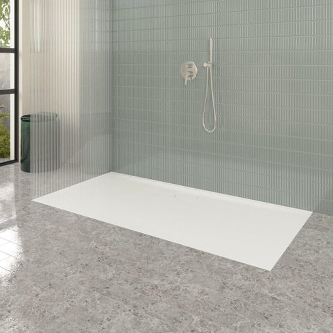 Villeroy & Boch Ecora douchebak - 180x90x3.5cm - afvoer lange zijde - white alpine (wit) SW1559003