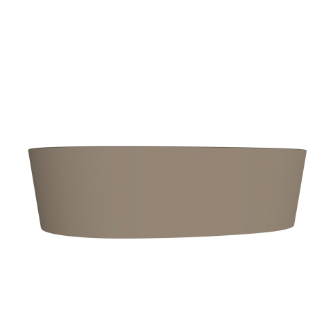 Arcqua Rocker waskom - opbouw - organisch links - 50x37cm - mat truffel SW1209139