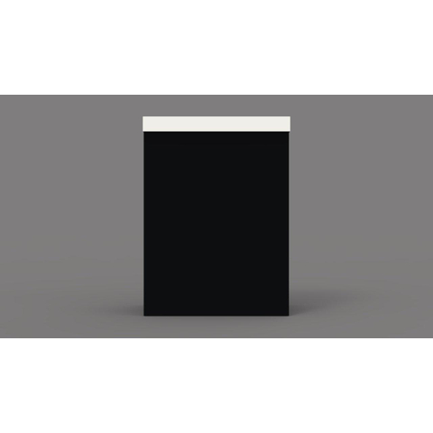 Arcqua Luna Fonteinset 54.3x39.7x21.8cm zwart mat met marble fontein zonder overloop wit glans SW519664