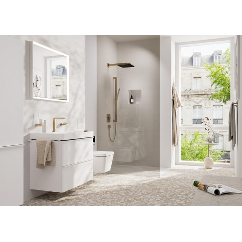 Hansgrohe Xelu Q Armoire haute - 165x40x35cm - 2 portes - poignée blanc mat - fermeture douce - charnière à gauche - high gloss white SW995226