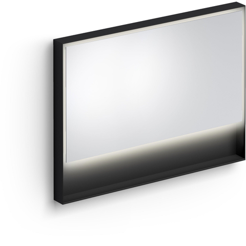 Clou Look at Me miroir – rectangle – 110 x 80 cm – LED indirecte tout autour – Noir mat SW417050