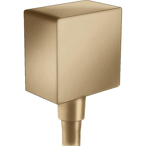 Hansgrohe Fixfit Square muuraansluitbocht - met terugslagklep - geborsteld brons SW358906