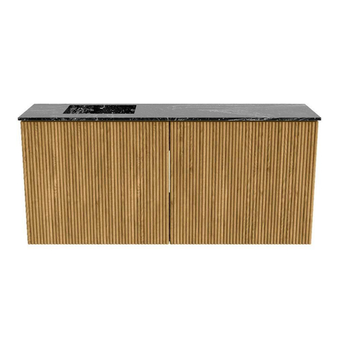 Mondiaz JOYA-DLUX 90cm toiletmeubel - kleur Oak - Wastafel FAYE positie Links 1 kraangat kleur Lava. SW1422147