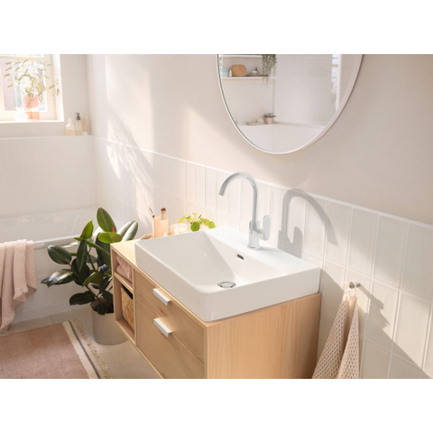Hansgrohe Rebris s 1-gats wastafelkraan - 210 met draaibare uitloop - met waste - hoogglans chroom SW796581